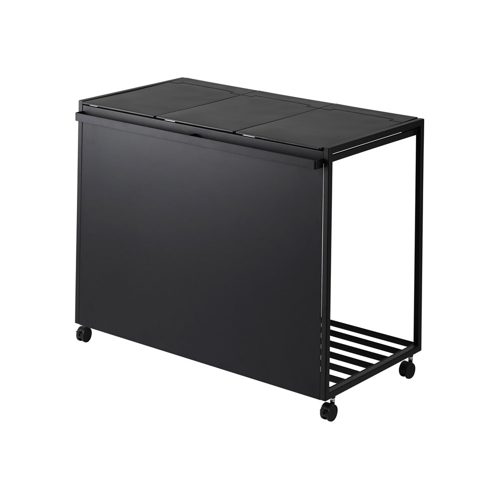 TOWER（タワー）蓋付き目隠し分別ダストワゴン 45L 3分別 ブラック