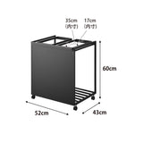 TOWER（タワー）目隠し分別ダストワゴン 45L 2分別 ブラック