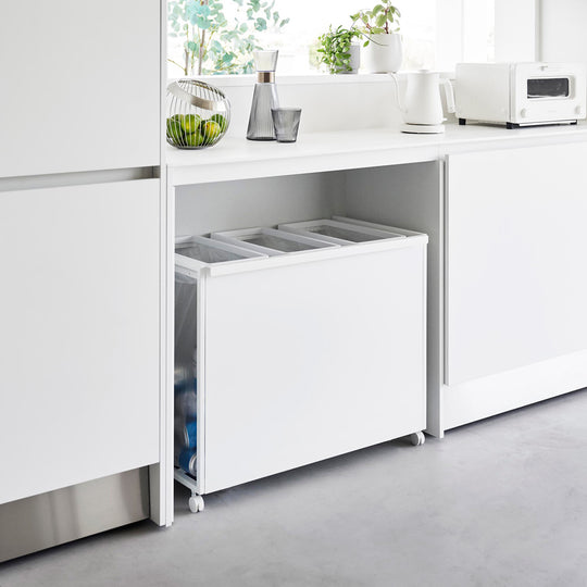 tower（タワー）目隠し分別ダストワゴン 45L 3分別 ホワイト