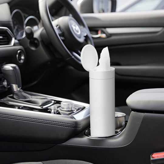 tower（タワー）ボトル型蓋付きティッシュケース ホワイト