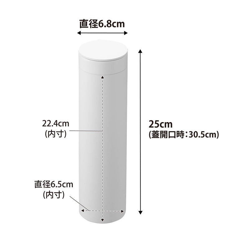tower（タワー）ボトル型蓋付きティッシュケース ホワイト