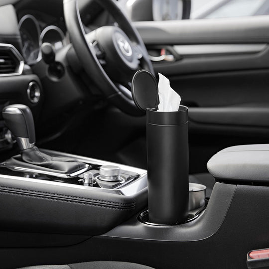 tower（タワー）ボトル型蓋付きティッシュケース ブラック