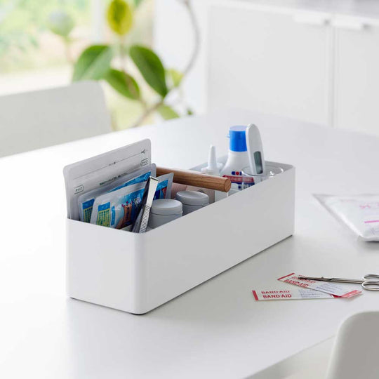 tosca（トスカ）ハンドル付きスリム収納ボックス ホワイト