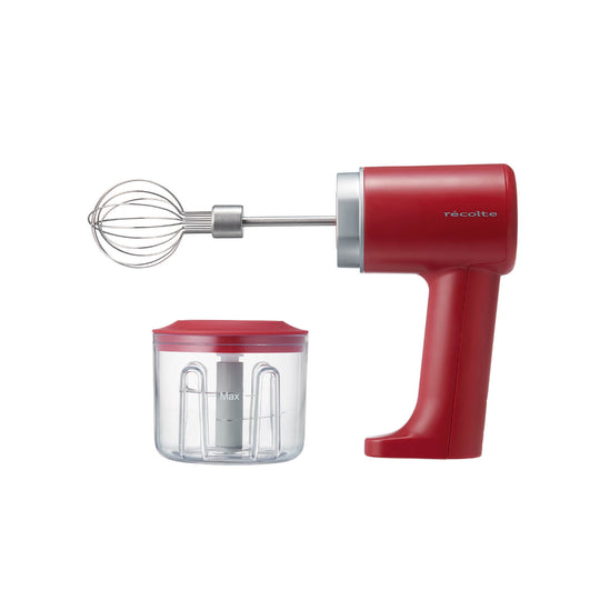 recolte(レコルト) コードレス ホイップ&チョッパー レッド