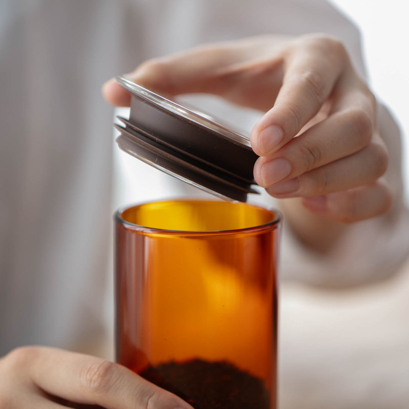 HARIO COLORS(ハリオ カラーズ) キャニスター アンバー HCN-400