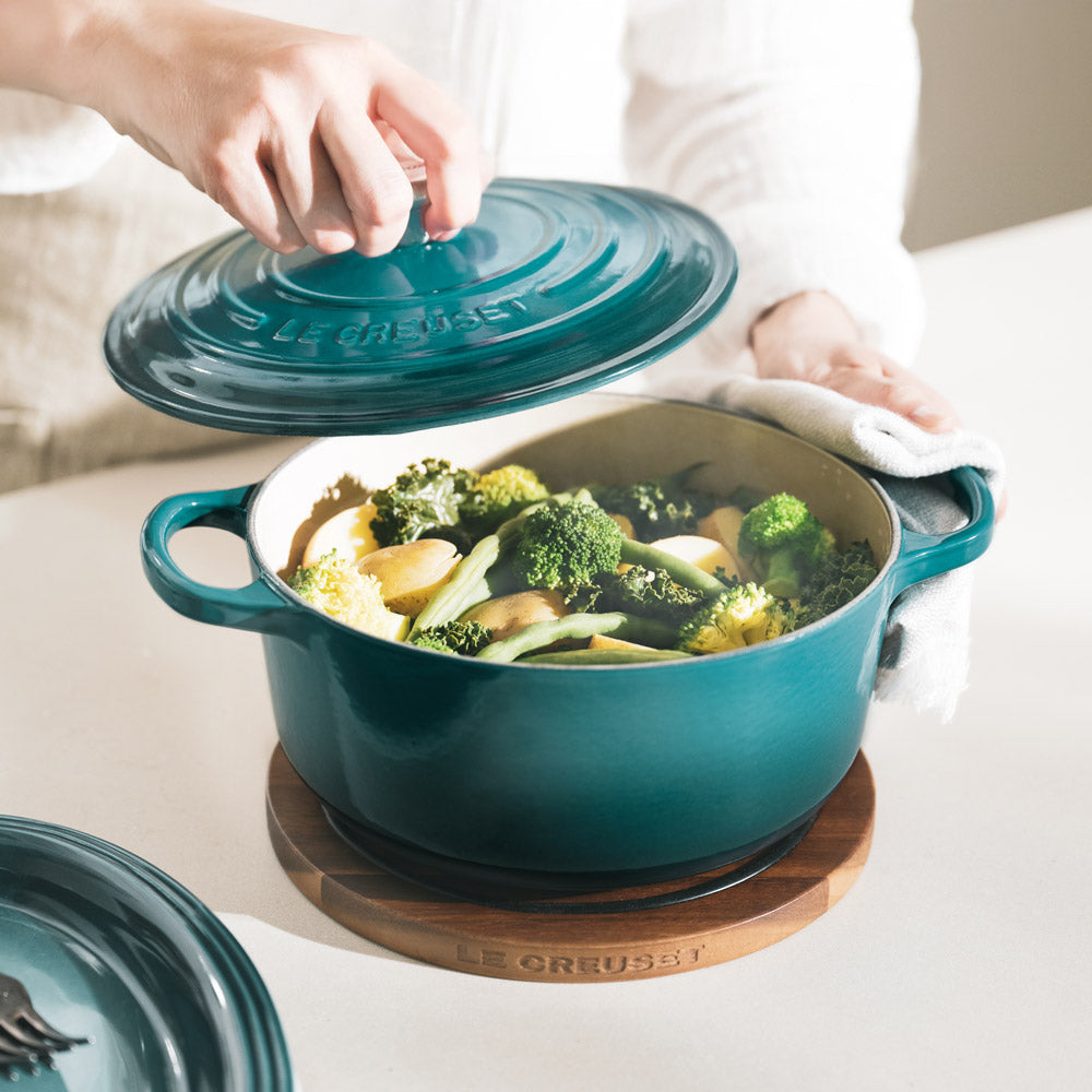 LE CREUSET(ル・クルーゼ) ココット・ロンド オレンジ (マットブラック