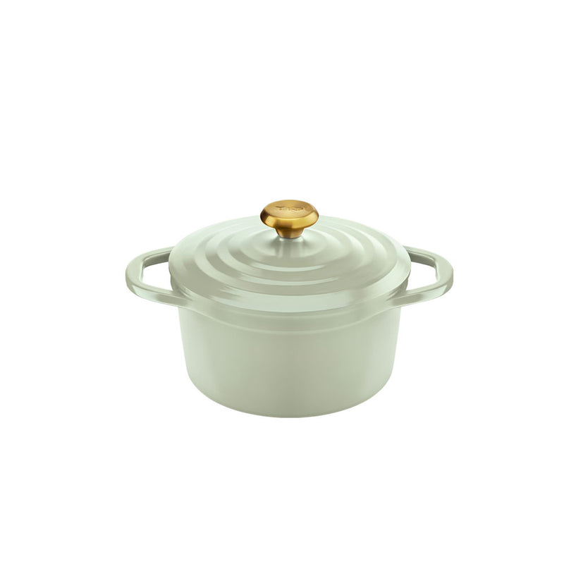 T-fal(ティファール) キャストライン エアココット IHココット鍋 セージグリーン