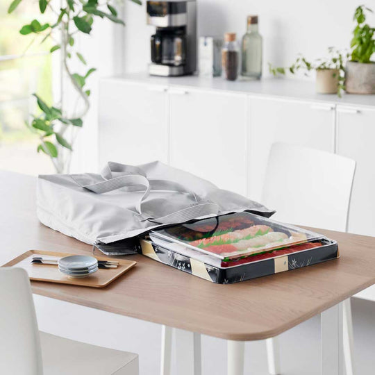 tower（タワー）洗える持ち帰り寿司・ピザが入るレジかごかばん ライトグレー