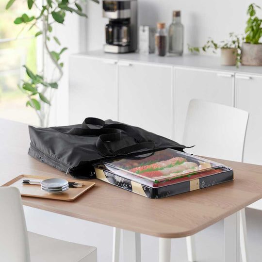 tower（タワー）洗える持ち帰り寿司・ピザが入るレジかごかばん ブラック