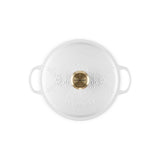 LE CREUSET（ル・クルーゼ）シグニチャー マルミット 24cm エタニティレース コットン(BM・ライトゴールドツマミ)