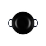 LE CREUSET（ル・クルーゼ）シグニチャー マルミット 24cm エタニティレース ネイビー(BM・ライトゴールドツマミ)