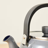 富士ホーロー 2.5L ガラス蓋ケトル ブルー（オンライン限定)