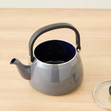 富士ホーロー 2.5L ガラス蓋ケトル ブルー（オンライン限定)