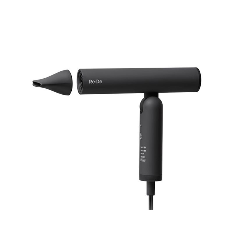 Re・De (リデ) Hairdry⁺ ヘアドライヤー ブラック DR02A-BK |キッチン
