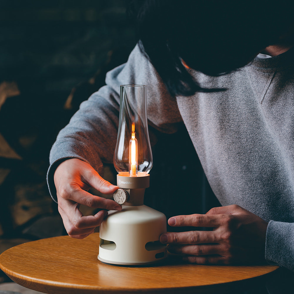 MoriMori(モリモリ) LEDランタンスピーカーS1 BEACH HOUSE (ホワイト色