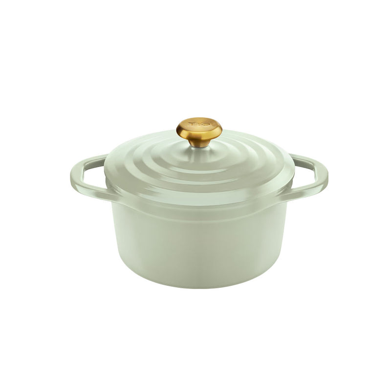 T-fal(ティファール) キャストライン エアココット IHココット鍋 セージグリーン