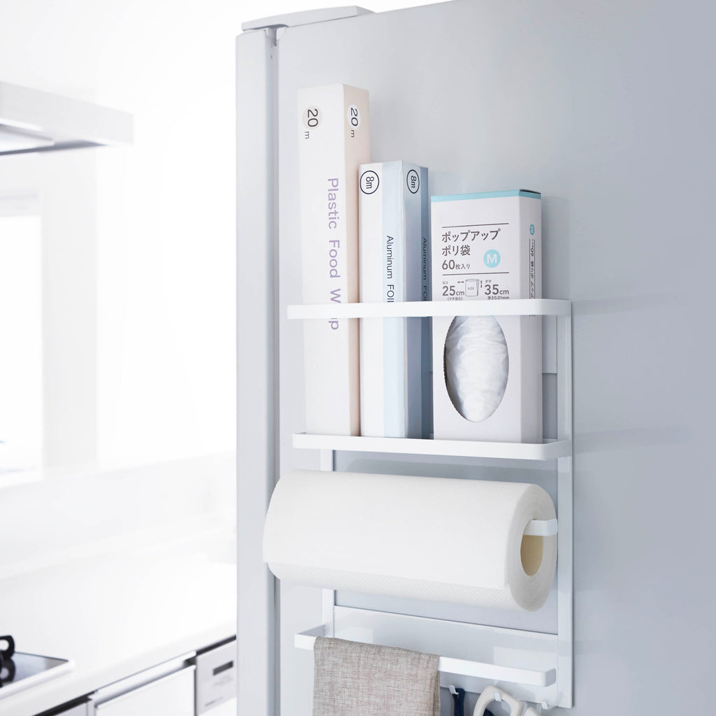 ☘️マグネット 調味料ラック 冷蔵庫サイドラック ホワイト Amazon｜Toski マグネット 調味料ラック 冷蔵庫サイドラック キッチン