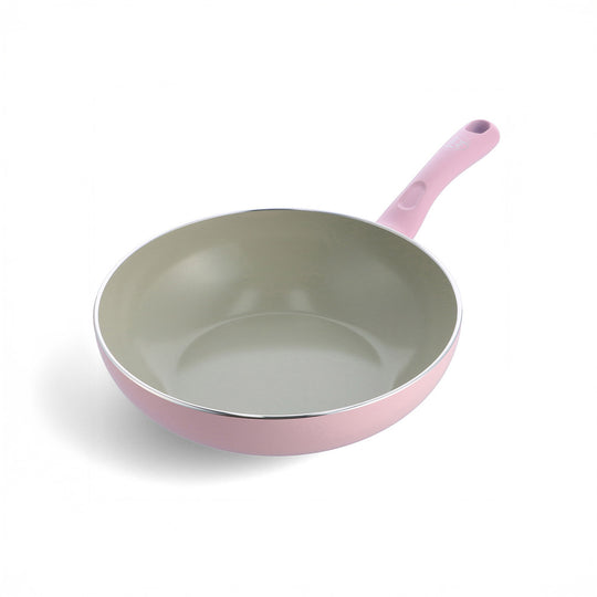 【SALE】GREENCHEF(グリーンシェフ) アースカラー ウォックパン 28cm クォーツピンク