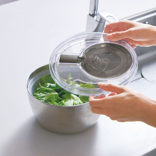 365methods ステンレスサラダスピナー シルバー