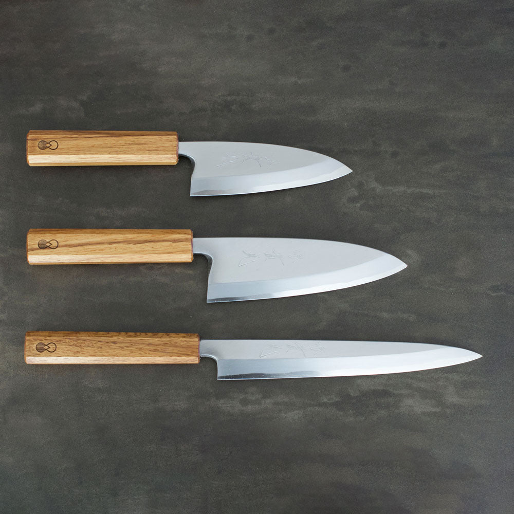 刺し身包丁 送料込み】にちにち道具 樫の柄の包丁 刺身包丁 4549351828063