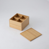 にちにち道具 白木塗 二段重 (タモ)