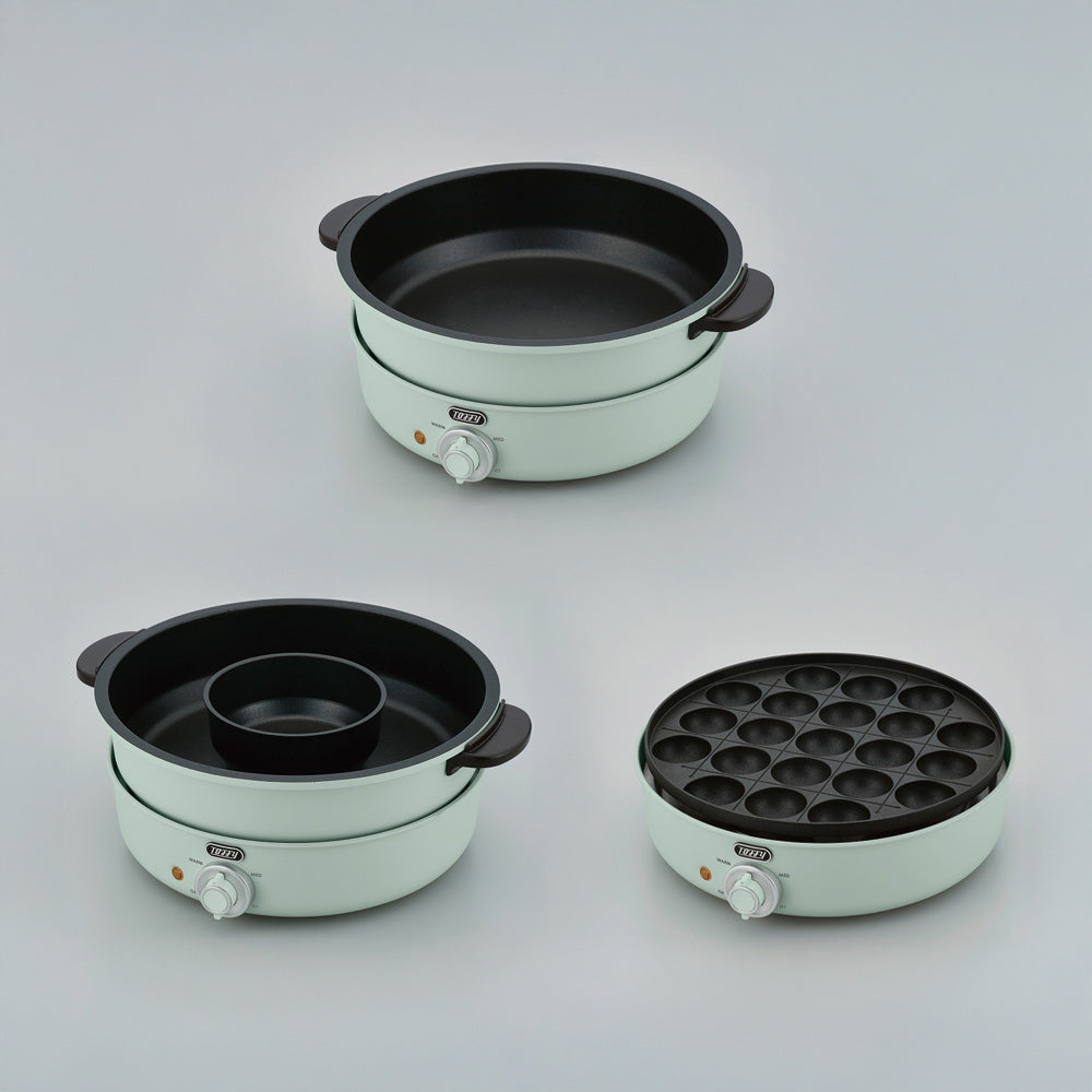 Toffy（トフィー）電気グリル鍋 ペールアクア K-HP2-PA |キッチン用品