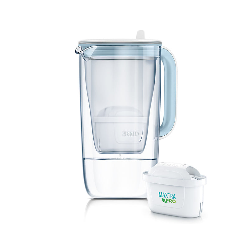 BRITA（ブリタ）浄水器 グラスジャグ ライトブルー マクストラプロカートリッジ 1個付き ブルー