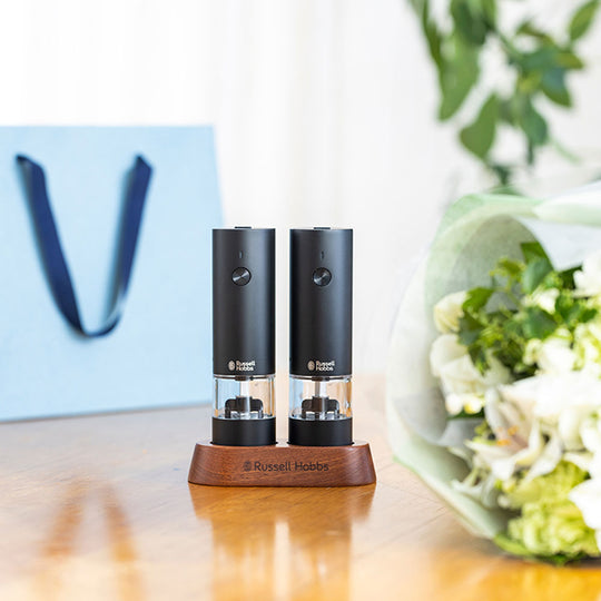 Russell Hobbs（ラッセルホブス）充電式ミル ソルト & ペッパー ミニ（２本セット）ブラック
