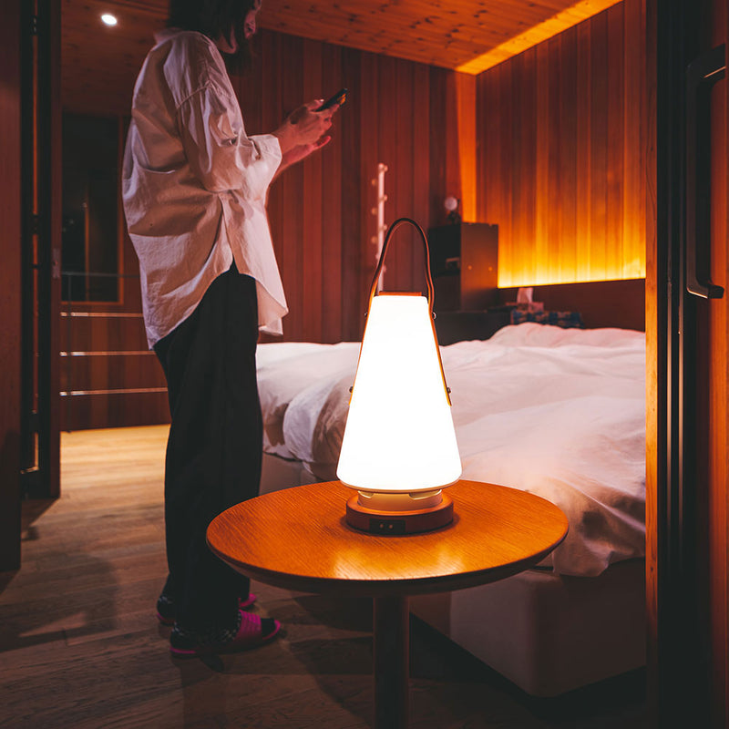 MoriMori(モリモリ) LEDランタンスピーカーROOMS レザーハンドル