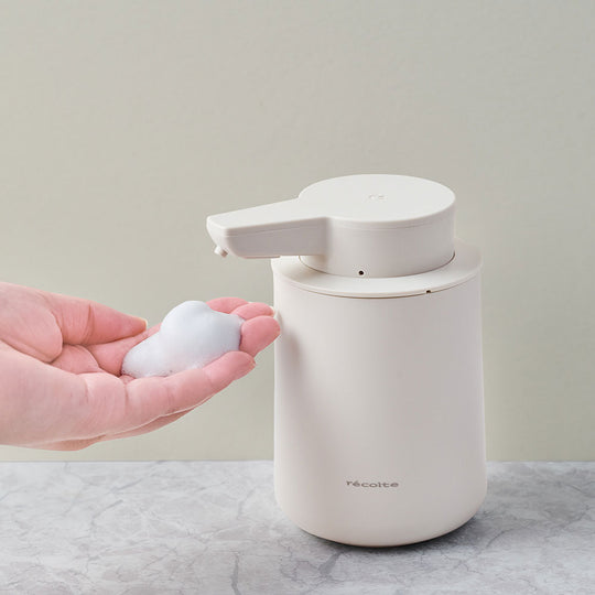 recolte(レコルト) 充電式オートディスペンサー泡用 ナチュラルホワイト