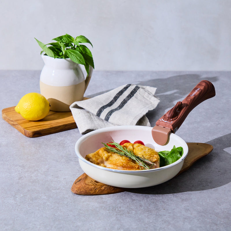 【単品】グリーンパン クリックシェフ 着脱式木目調ハンドル ブラウン