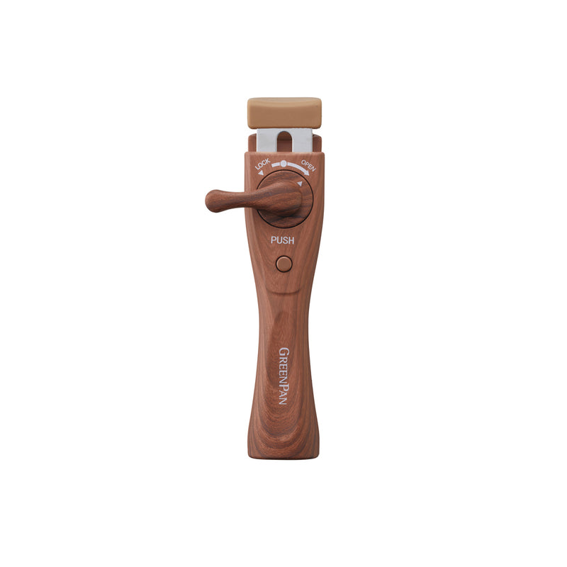 【単品】グリーンパン クリックシェフ 着脱式木目調ハンドル ブラウン