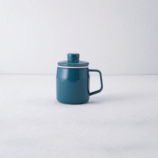 富士ホーロー フィルトミニ 0.35Lオイルポット スモークブルー