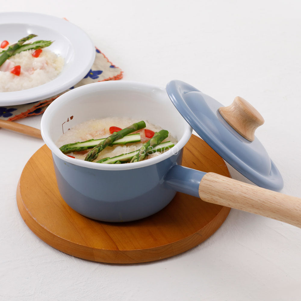 富士ホーロー コットンプラス ミルクパン14cm グレージュ CTP