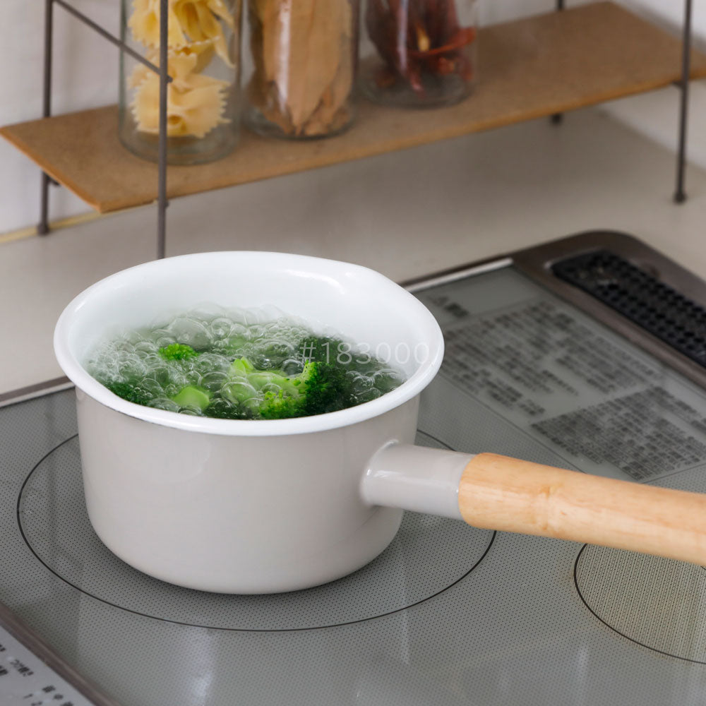 富士ホーロー コットンプラス ミルクパン14cm グレージュ CTP-14M.GG