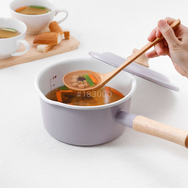 富士ホーロー コットンプラス ソースパン18cm パープル