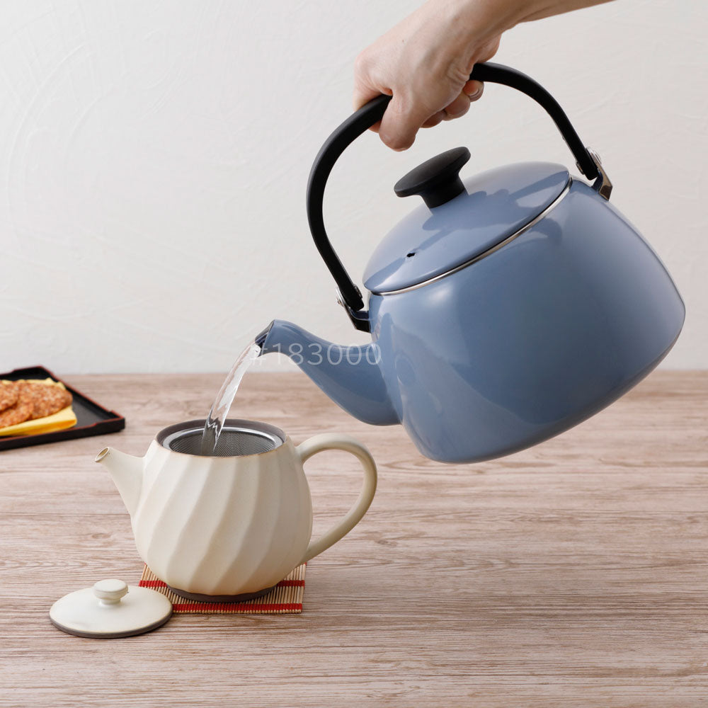 富士ホーロー コットンプラス 2.5L ケトル アッシュブルー CTP-2.5K.AB