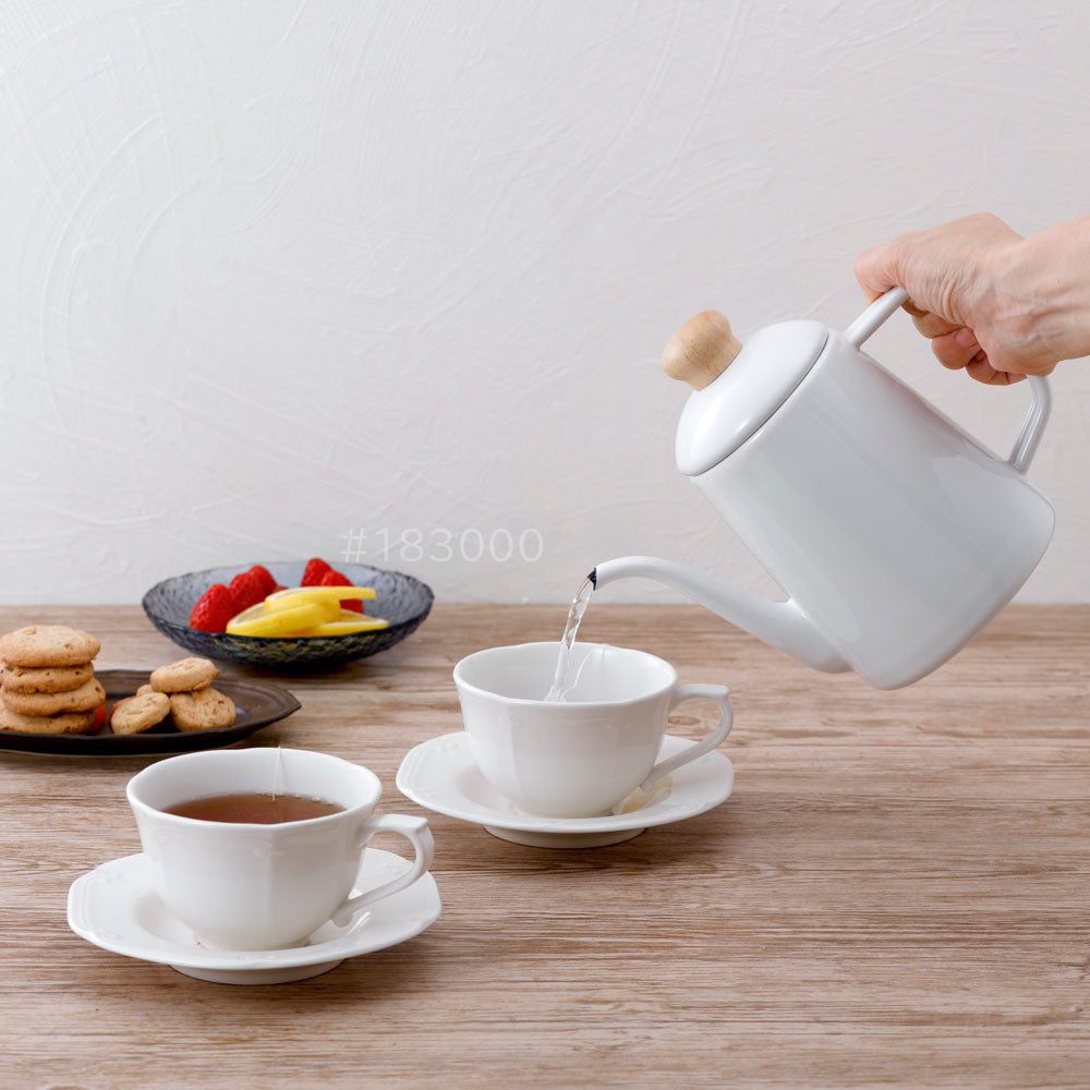 富士ホーロー コットンプラス 1.0L ドリップポット ホワイト CTP-1.0DP