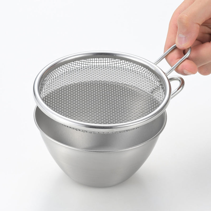 and（アンド）手付きストレーナー13cm 浅型