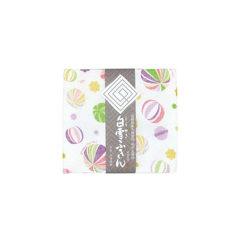 白雪友禅ふきん キャンディプラネット ピンク