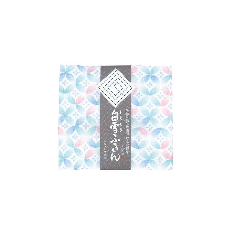 白雪友禅ふきん 七宝柄 ブルー