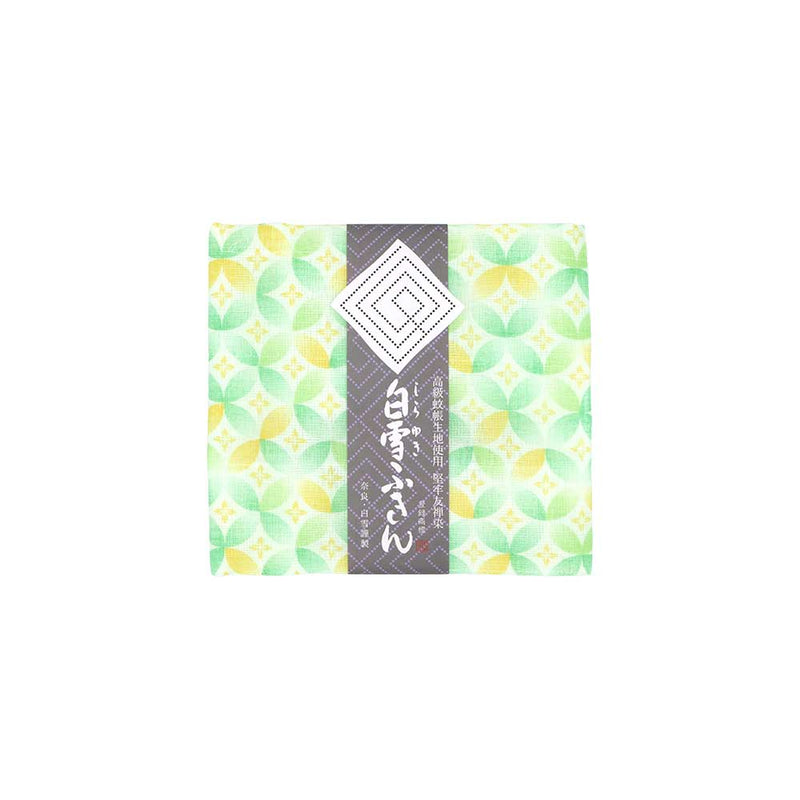 白雪友禅ふきん 七宝柄 グリーン
