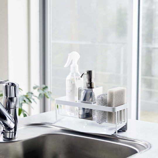 tower（タワー）水が流れるスポンジ＆ボトルホルダー ホワイト