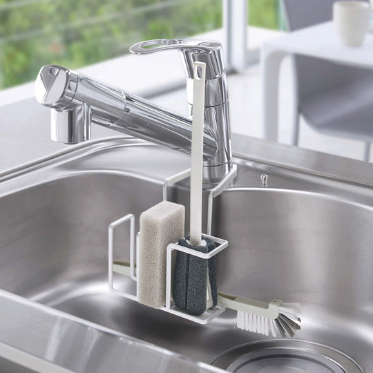 tower（タワー）蛇口にかけるスポンジ&ブラシホルダー ホワイト