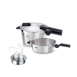 Fissler(フィスラー) ビタクイック プレミアム 圧力鍋4.5L+スキレット2.5Lセット 蒸し器・三脚付