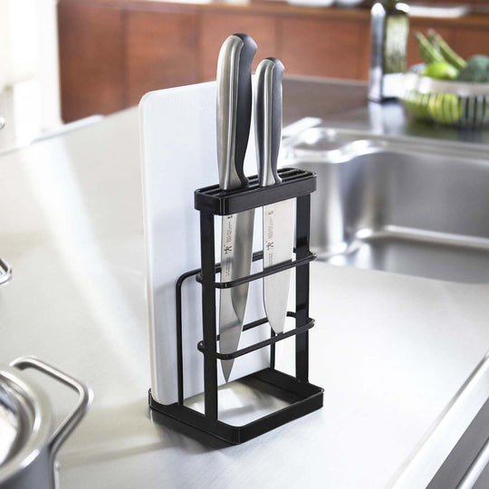 tower（タワー）カッティングボード&ナイフスタンド ブラック