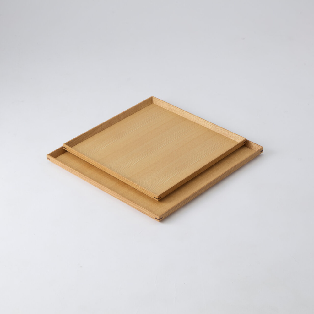 にちにち道具 白木塗 正方形盆 (タモ) |キッチン用品通販サイト Y