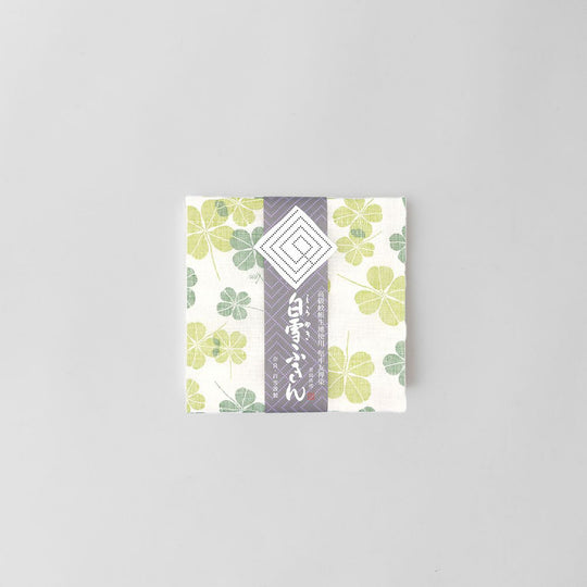 白雪友禅ふきん クローバー 若葉