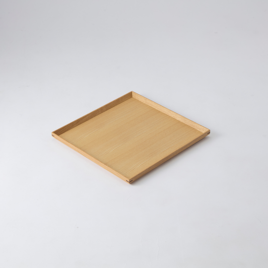 にちにち道具 白木塗 正方形盆 (タモ)
