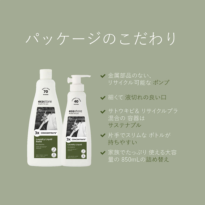 ecostore(エコストア) ランドリーコンセントレートポンプ ユーカリ 480mL